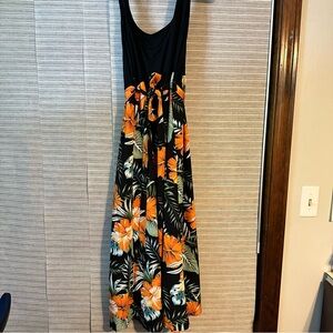 SHEIN Curve Fall Maxi Dress with Removable Tie Waist Band